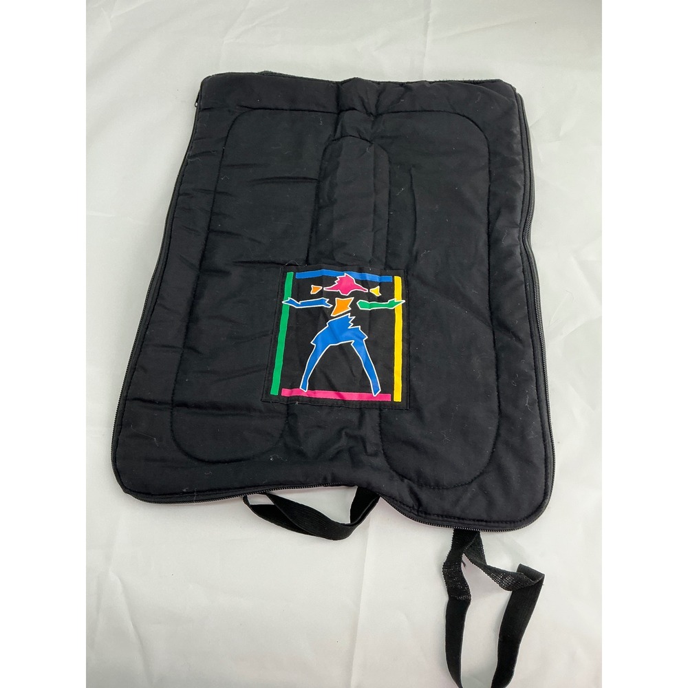 Vintage American Girl Doll Carrier Backpack Black Quilted Travel Case Padded Bag